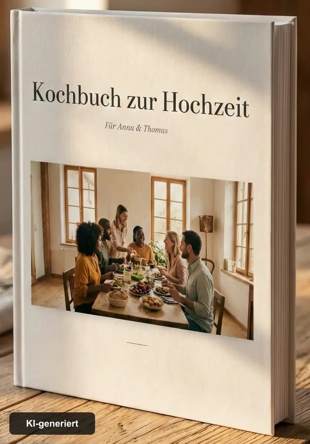 3D-Rendering des fertigen Kochbuchs